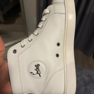 Christian Louboutin White High-Top Sneakers